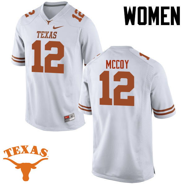 Women #12 Colt McCoy Texas Longhorns College Football Jerseys-White